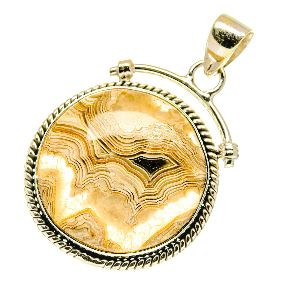Laguna Lace Agate Pendants handcrafted by Ana Silver Co - PD760556