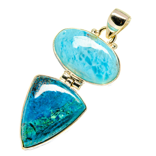 Chrysocolla Pendants handcrafted by Ana Silver Co - PD760641