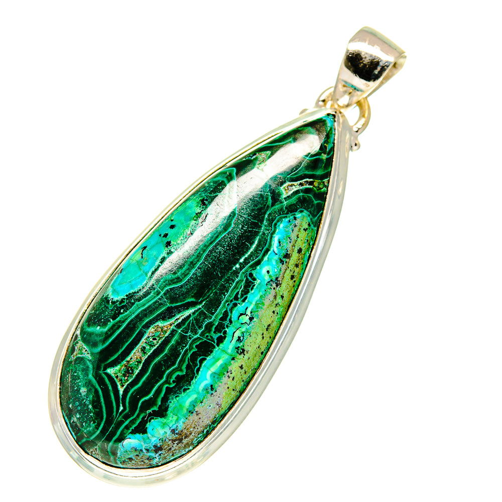 Malachite In Chrysocolla Pendants handcrafted by Ana Silver Co - PD760662