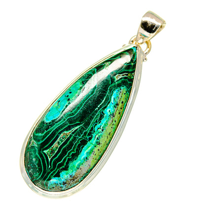 Malachite In Chrysocolla Pendants handcrafted by Ana Silver Co - PD760662