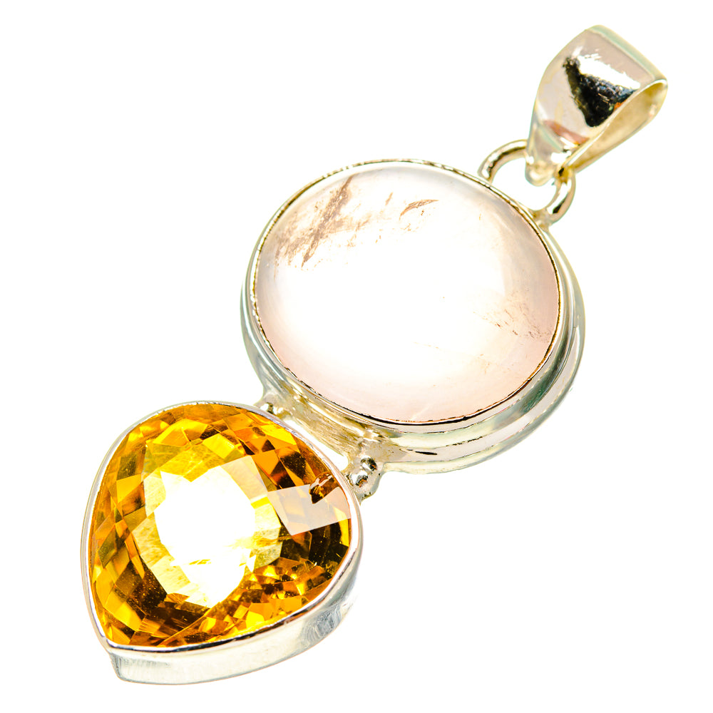 Rose Quartz Pendants handcrafted by Ana Silver Co - PD760680