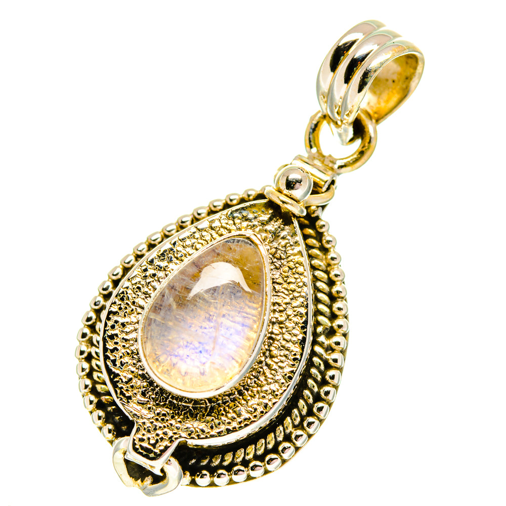 Rainbow Moonstone Pendants handcrafted by Ana Silver Co - PD760695