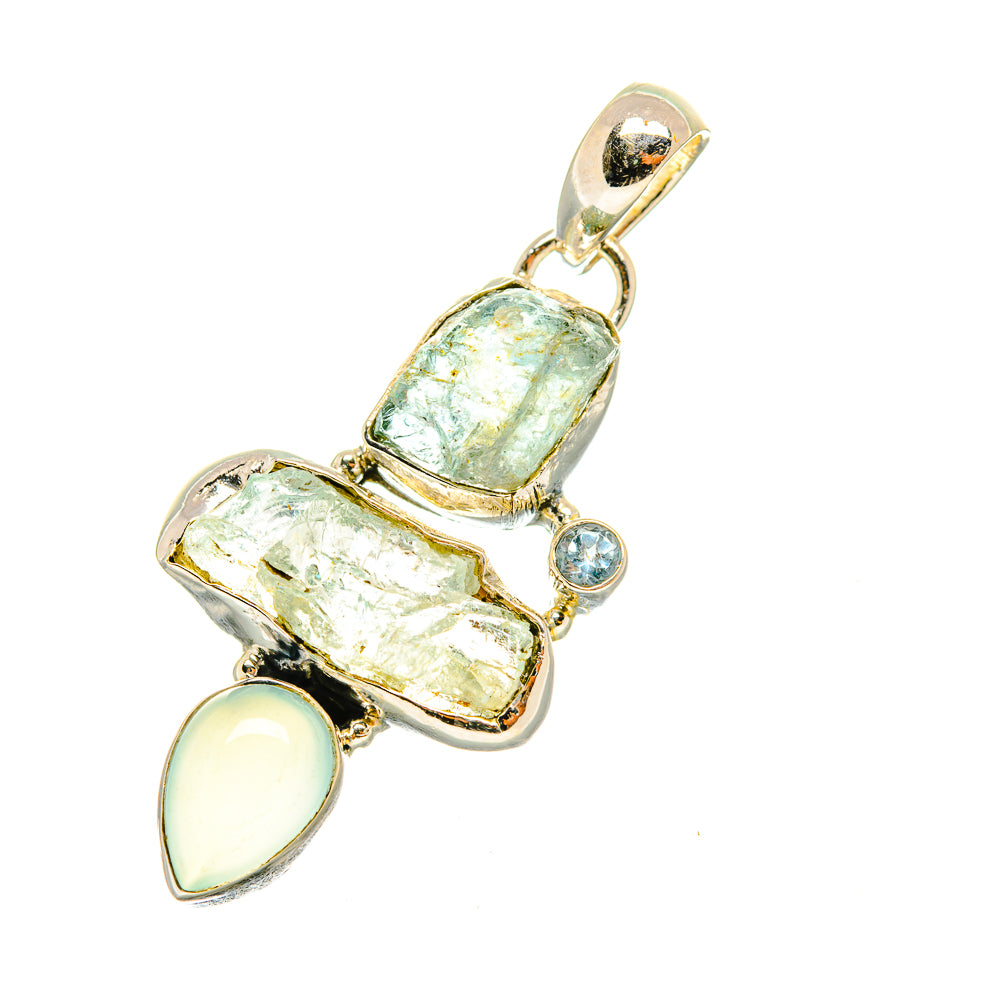 Aquamarine Pendants handcrafted by Ana Silver Co - PD7607