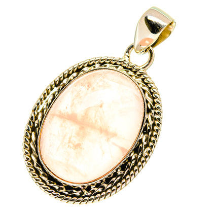 Rose Quartz Pendants handcrafted by Ana Silver Co - PD760707