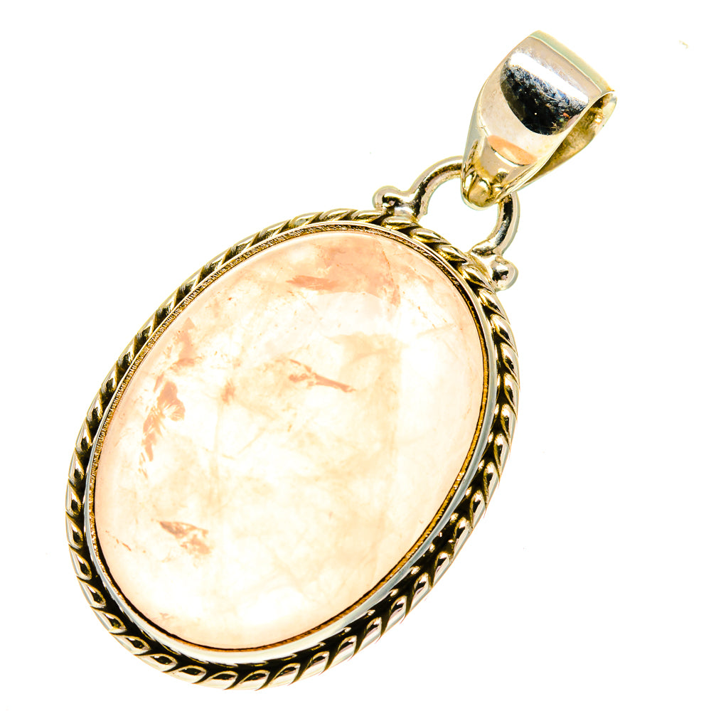 Rose Quartz Pendants handcrafted by Ana Silver Co - PD760725