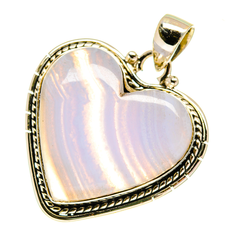 Blue Lace Agate Pendants handcrafted by Ana Silver Co - PD760738