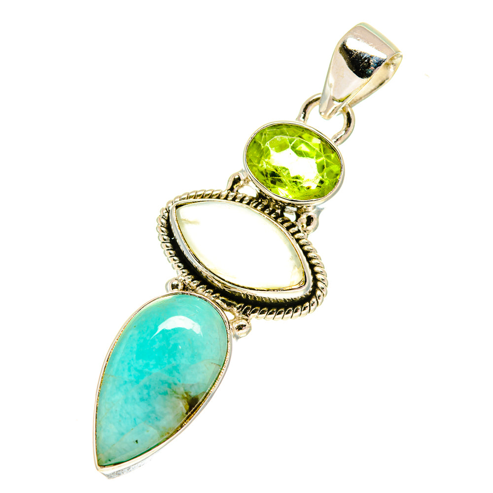 Peruvian Opal Pendants handcrafted by Ana Silver Co - PD760741