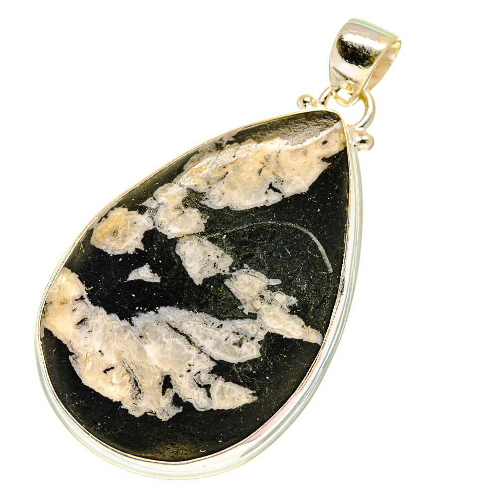 Chrysanthemum Stone Pendants handcrafted by Ana Silver Co - PD760778