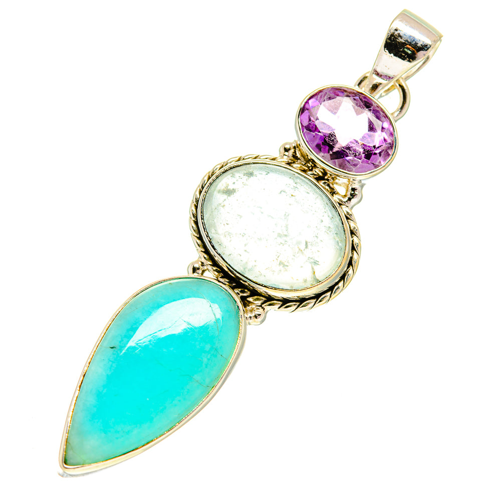 Peruvian Opal Pendants handcrafted by Ana Silver Co - PD760782