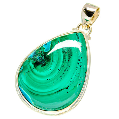 Malachite In Chrysocolla Pendants handcrafted by Ana Silver Co - PD760821