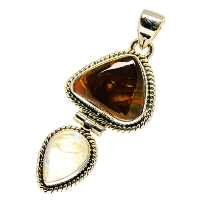 Mexican Fire Agate Pendants handcrafted by Ana Silver Co - PD760831