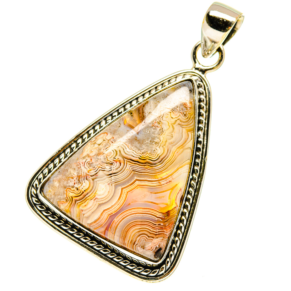 Laguna Lace Agate Pendants handcrafted by Ana Silver Co - PD760844
