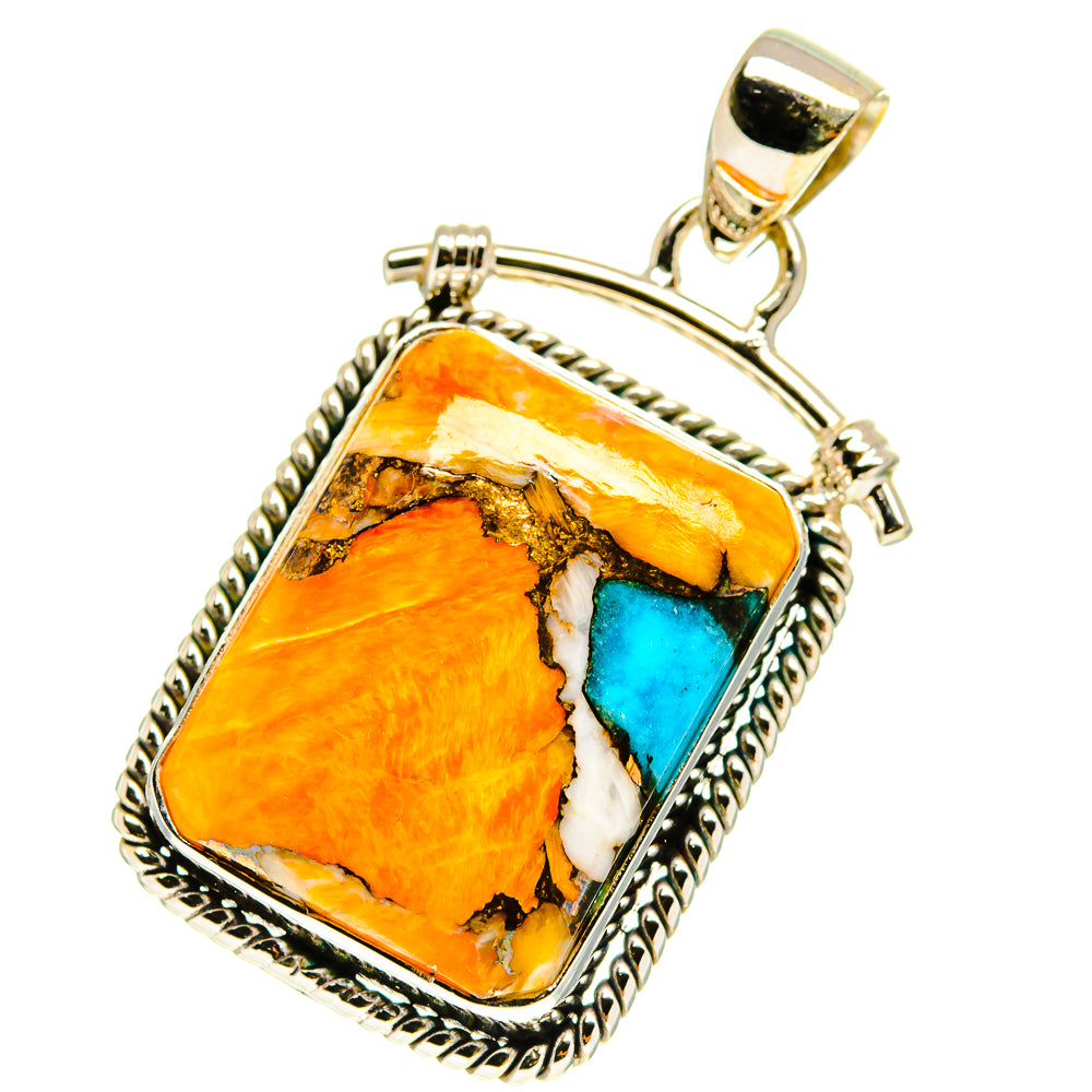 Blue Copper Composite Turquoise Pendants handcrafted by Ana Silver Co - PD760846