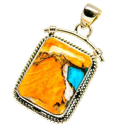 Blue Copper Composite Turquoise Pendants handcrafted by Ana Silver Co - PD760846