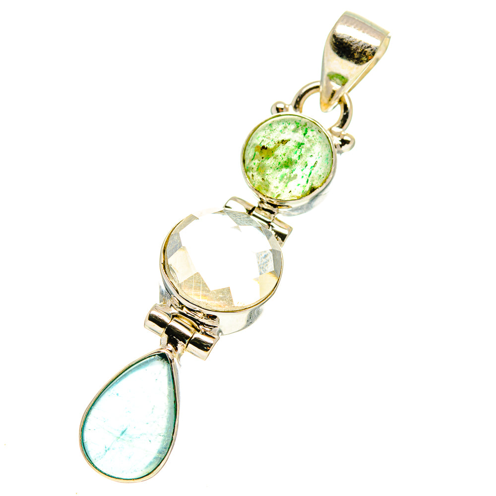 Blue Fluorite Pendants handcrafted by Ana Silver Co - PD760860