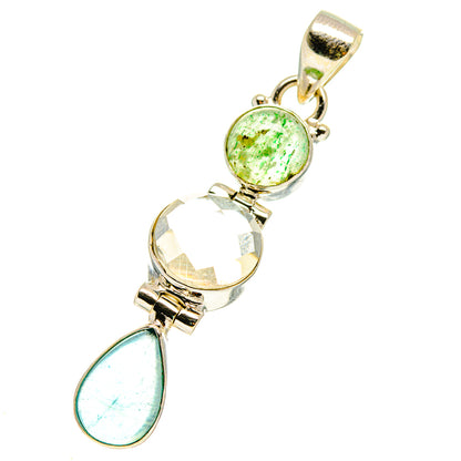 Blue Fluorite Pendants handcrafted by Ana Silver Co - PD760860