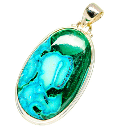 Malachite In Chrysocolla Pendants handcrafted by Ana Silver Co - PD760862