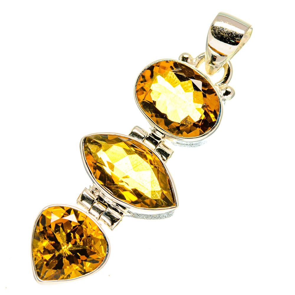 Mandarin Citrine Pendants handcrafted by Ana Silver Co - PD760880