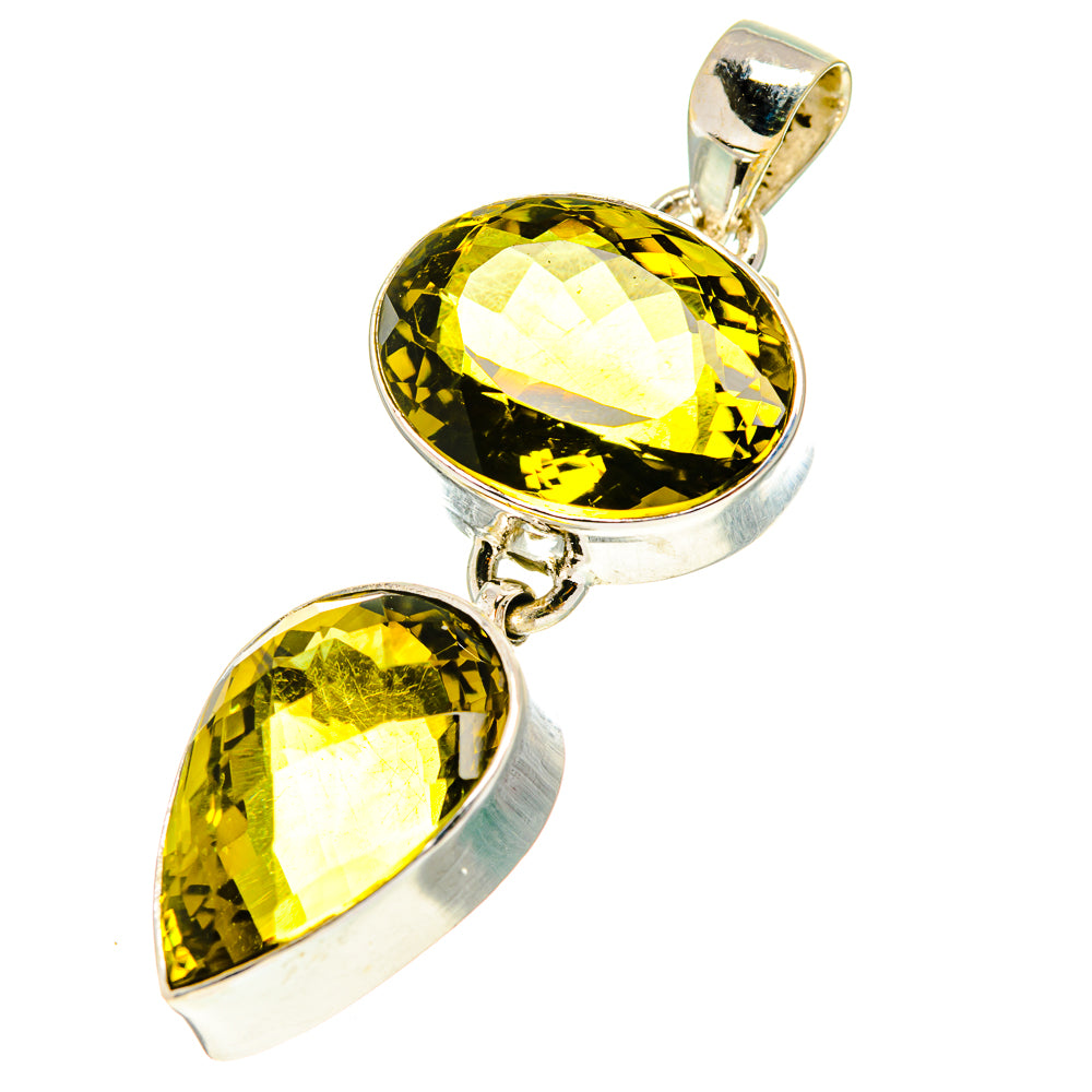 Olive Quartz Pendants handcrafted by Ana Silver Co - PD760881