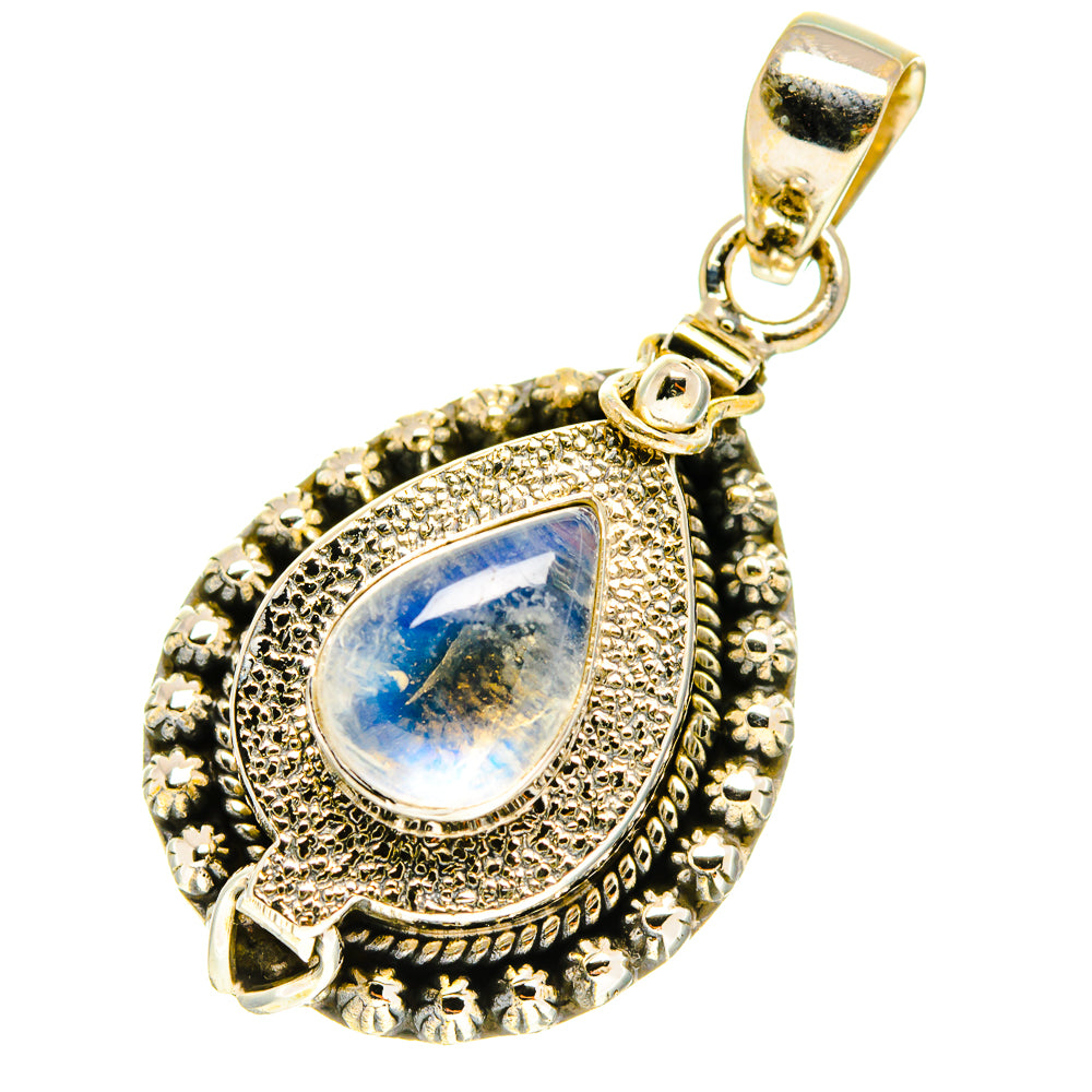 Rainbow Moonstone Pendants handcrafted by Ana Silver Co - PD760909