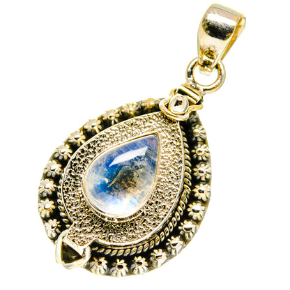 Rainbow Moonstone Pendants handcrafted by Ana Silver Co - PD760909