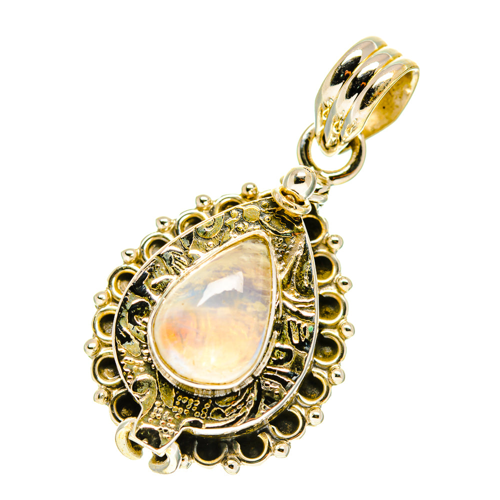 Rainbow Moonstone Pendants handcrafted by Ana Silver Co - PD760913