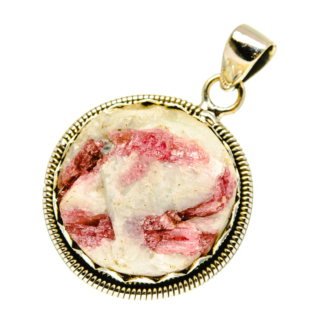 Pink Tourmaline In Quartz Pendants handcrafted by Ana Silver Co - PD760916