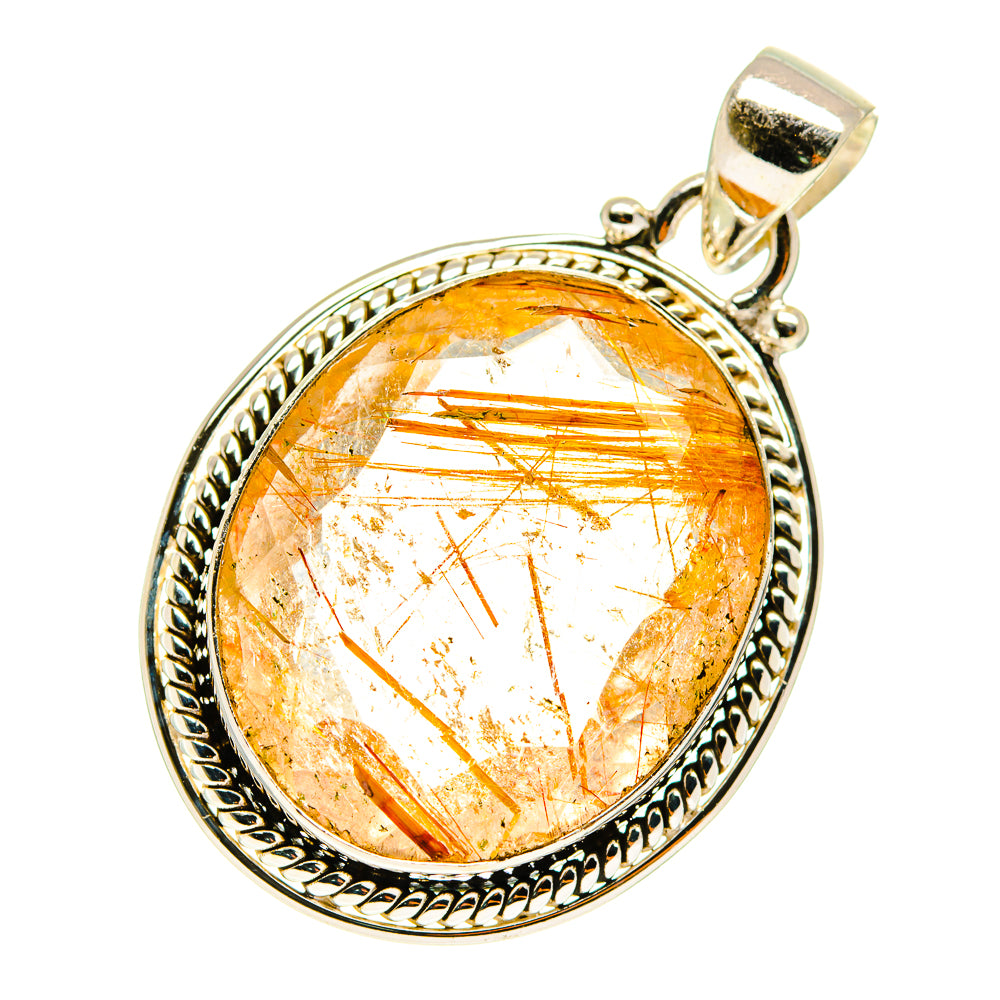 Rutilated Quartz Pendants handcrafted by Ana Silver Co - PD760917