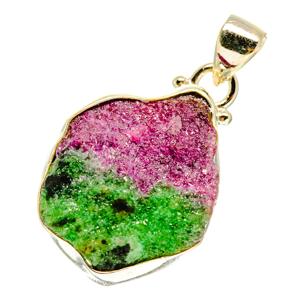 Ruby Zoisite Pendants handcrafted by Ana Silver Co - PD760918