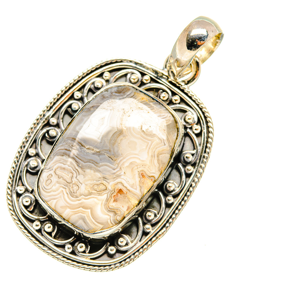 Laguna Lace Agate Pendants handcrafted by Ana Silver Co - PD7612
