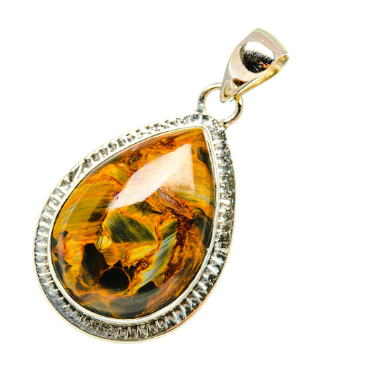 Golden Pietersite Pendants handcrafted by Ana Silver Co - PD7630