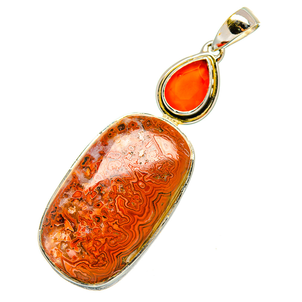 Crazy Lace Agate Pendants handcrafted by Ana Silver Co - PD7632