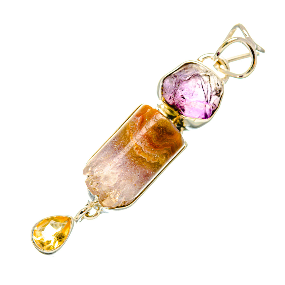 Amethyst Stalactite Pendants handcrafted by Ana Silver Co - PD7649