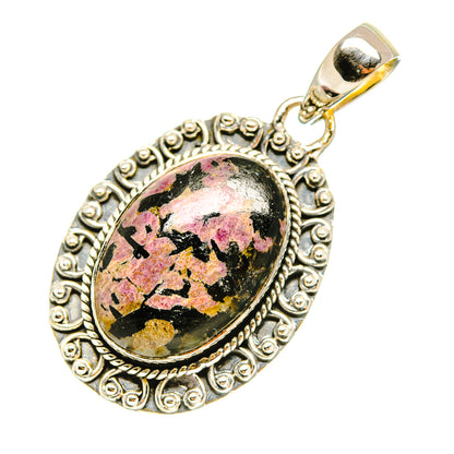 Rhodonite Pendants handcrafted by Ana Silver Co - PD7653