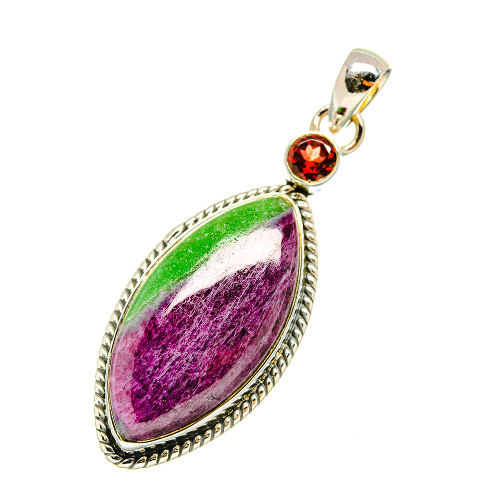 Ruby Zoisite Pendants handcrafted by Ana Silver Co - PD7666