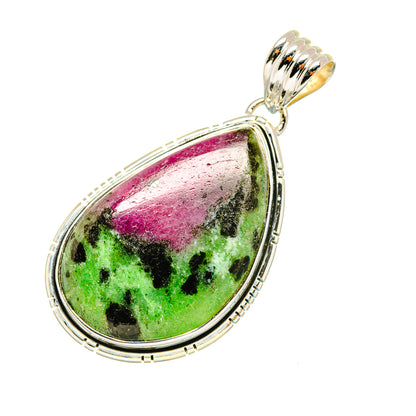 Ruby Zoisite Pendants handcrafted by Ana Silver Co - PD7669