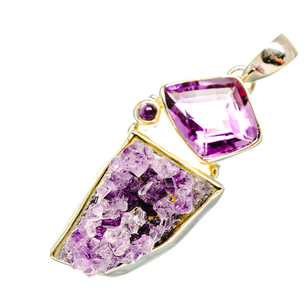 Amethyst Crystal Pendants handcrafted by Ana Silver Co - PD7671