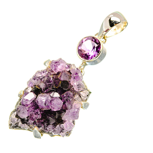 Amethyst Crystal Pendants handcrafted by Ana Silver Co - PD7672