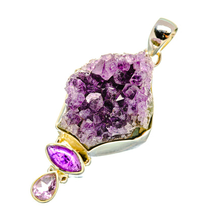Amethyst Crystal Pendants handcrafted by Ana Silver Co - PD7674