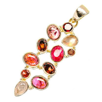 Pink Tourmaline Pendants handcrafted by Ana Silver Co - PD7677