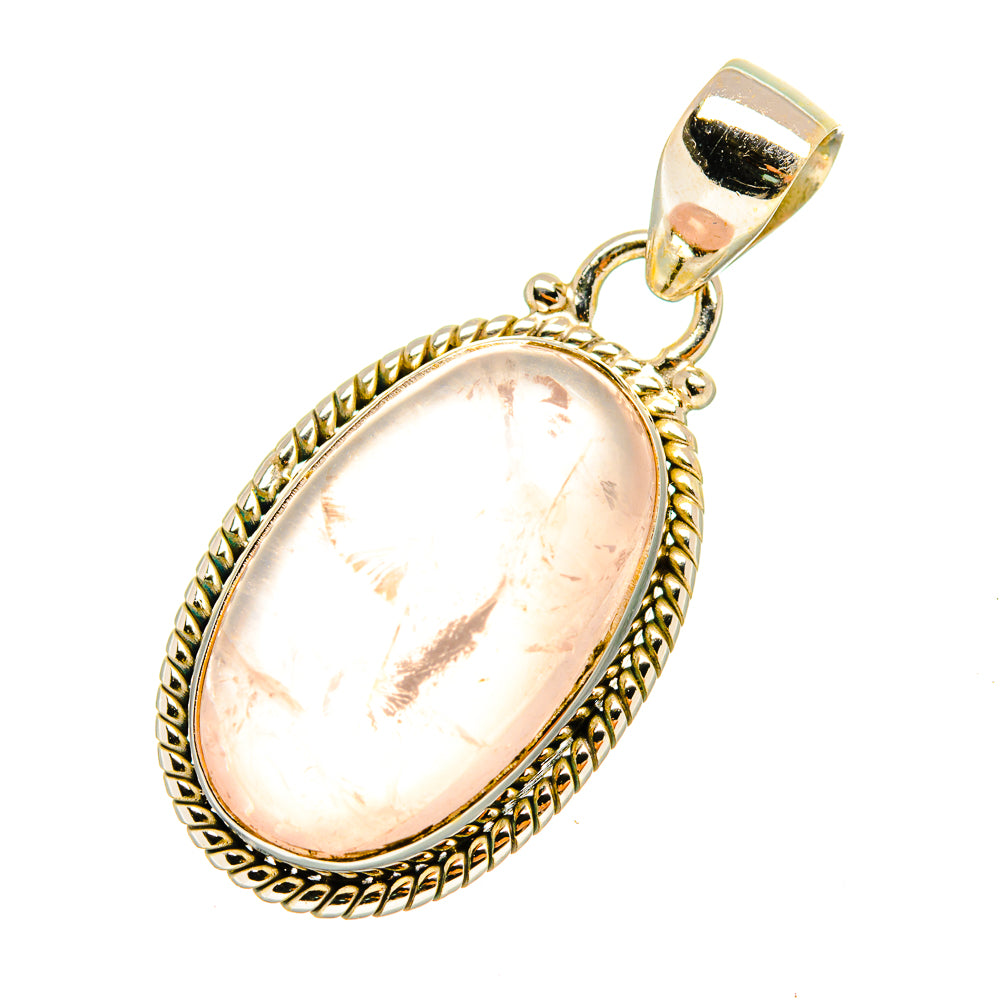 Rose Quartz Pendants handcrafted by Ana Silver Co - PD7678