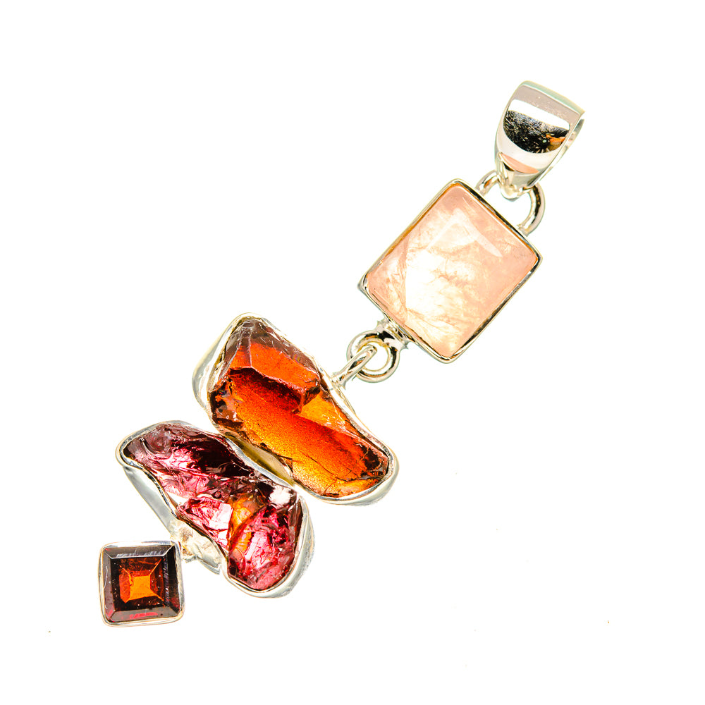 Rose Quartz Pendants handcrafted by Ana Silver Co - PD7693