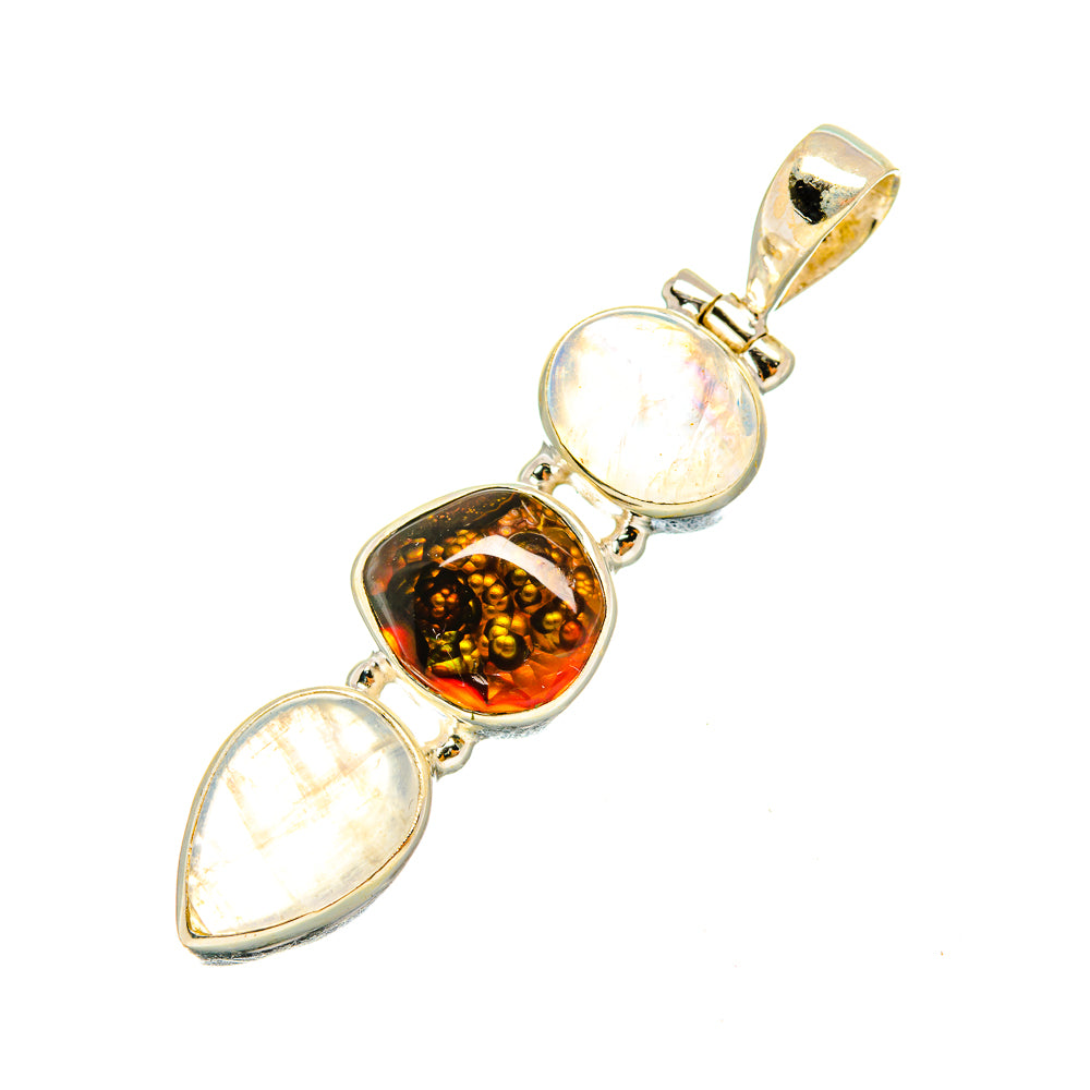 Rainbow Moonstone Pendants handcrafted by Ana Silver Co - PD7698
