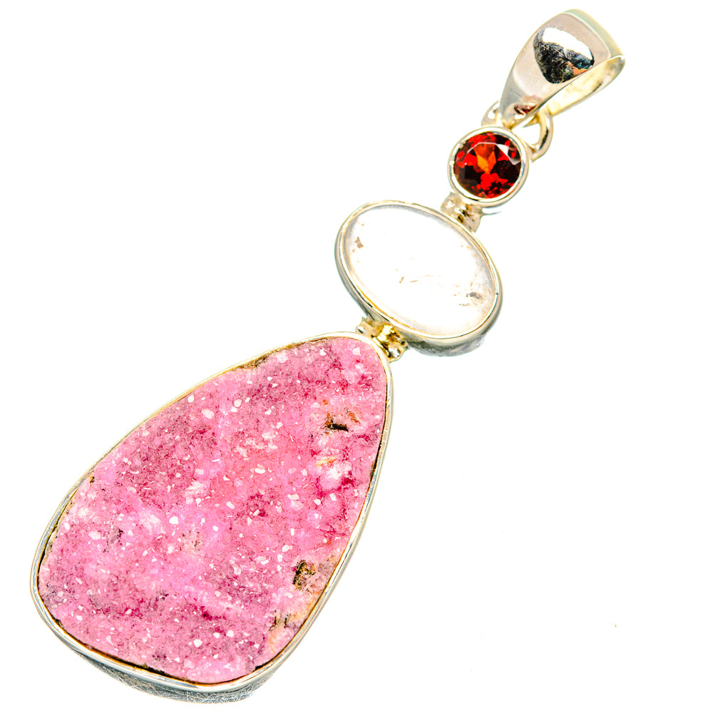 Cobalto Calcite Druzy Pendants handcrafted by Ana Silver Co - PD7699