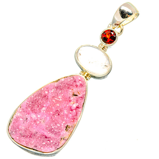 Cobalto Calcite Druzy Pendants handcrafted by Ana Silver Co - PD7699