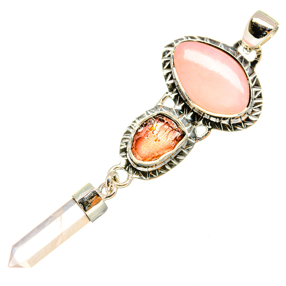 Pink Opal Pendants handcrafted by Ana Silver Co - PD7701