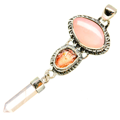 Pink Opal Pendants handcrafted by Ana Silver Co - PD7701