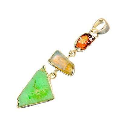 Chrysoprase Pendants handcrafted by Ana Silver Co - PD7737