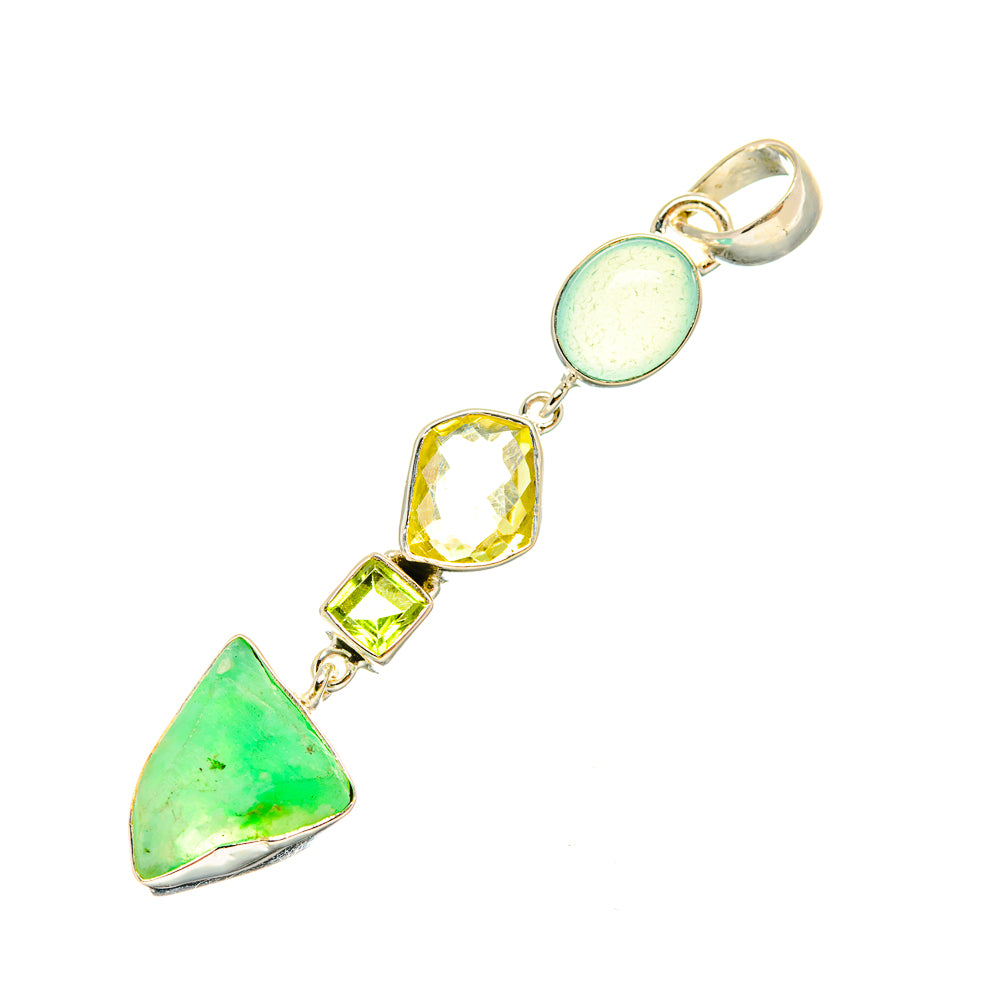 Chrysoprase Pendants handcrafted by Ana Silver Co - PD7738