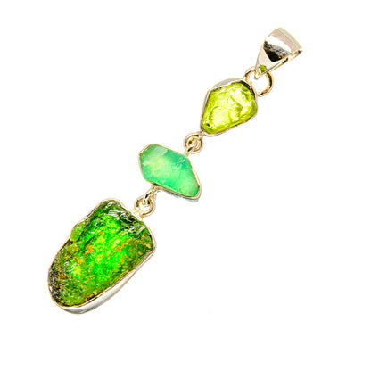 Chrome Diopside Pendants handcrafted by Ana Silver Co - PD7739